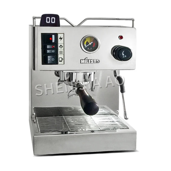 EM-18 Household Coffee Machine Italian Semi-Automatic Coffee Machine Stainless Steel Espresso 9Bar Coffee Machine 220V
